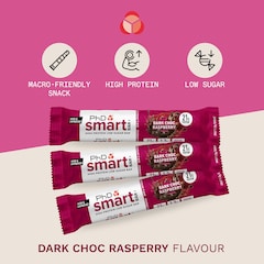 Image 3 for Smart Bar Dark Choc Raspberry Protein Bar 64g
